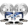 Detroit Axle - Brake Kit for 2003-07 2009-11 Nissan Murano 2003-2005 Infiniti FX35 FX45 Replacement 12.6 inch Front & 12.13 inch